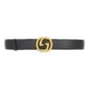 Leather Belt Gold Buckle 40 mm