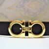 Salvatore Ferragamo Black Adjustable Belt