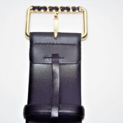 Larger Leather Belt Gold Buckle - Brands Gateway