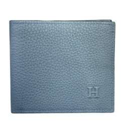 Hermes Navy Blue Men Leather Wallet