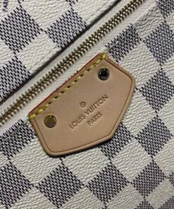Lena MM Damier Azur Canvas For Women, Women’s Handbags, Shoulder Bags 11.8in/30cm - Image 8