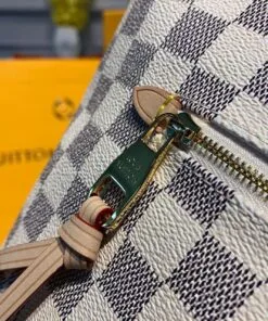 Lena MM Damier Azur Canvas For Women, Women’s Handbags, Shoulder Bags 11.8in/30cm - Image 9