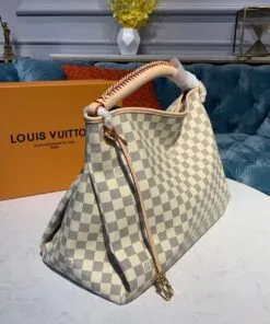 Artsy MM Damier Azur Canvas For Women, Women’s Handbags 16.1in/41cm - Image 3
